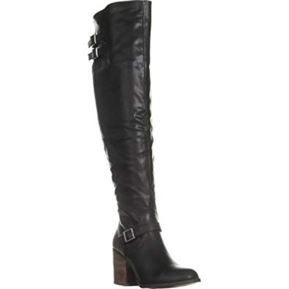 Material Girl Shoes - Material Girl Black Over the Knee Boots
